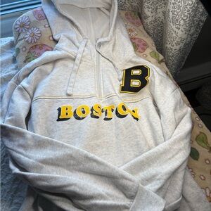 Boston Bruins Grey Hoodie Sweater Womens XL Fanatics